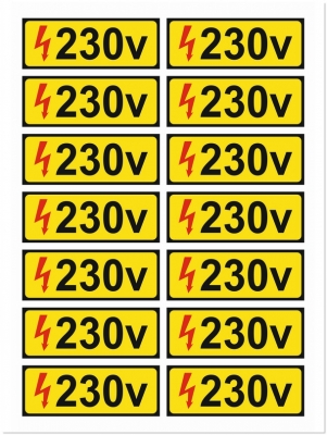 Indicator Avertizare 230v, 210x297mm